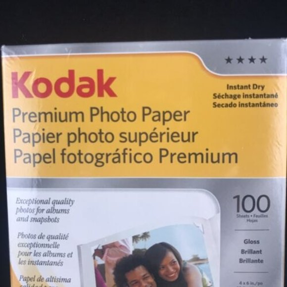 New Kodak 4X6 Premium Photo Paper Gloss Instant Dry 100 Pack Sheets 66# 1034388 - Picture 3 of 9